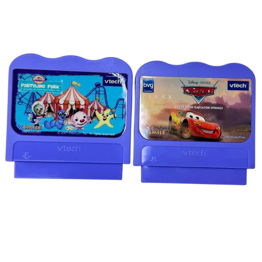 Vtech Vsmile Cars Rev It Up In Radator Spring & Cranium Partyland Park Cartridge